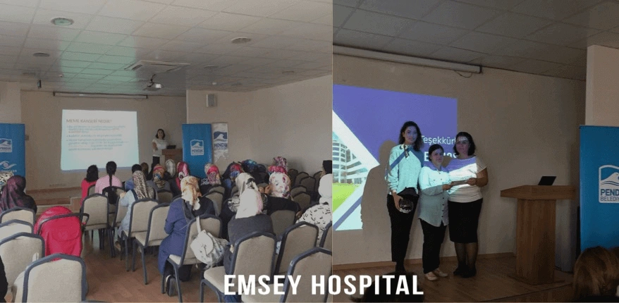 Pendik Belediyesi ile Fevzi Çakmak AÇEM'de Meme Kanseri Farkındalığı ile ilgili sunum gerçekleştirildi.